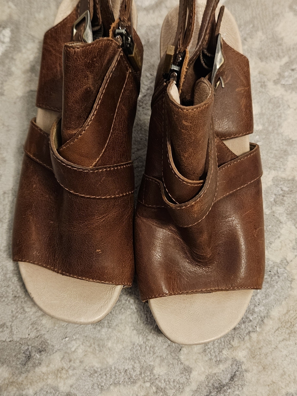 Dansko Brown Leather Open-Toe Slingback Sandals